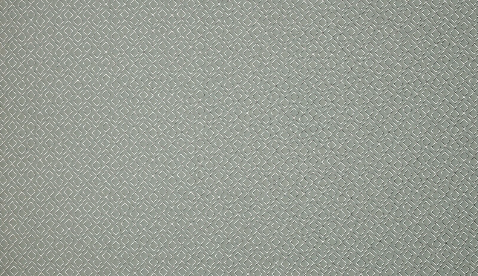 Soft sage green small diamond geometric woven fabric with fine pale outlines