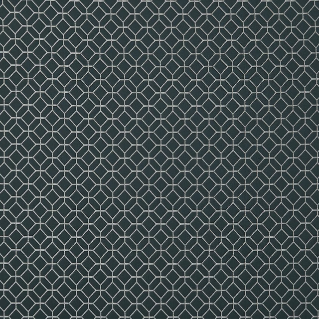 Dark indigo fabric with a small pale geometric lattice pattern