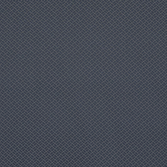 Dark indigo geometric woven fabric swatch with fine diagonal texture