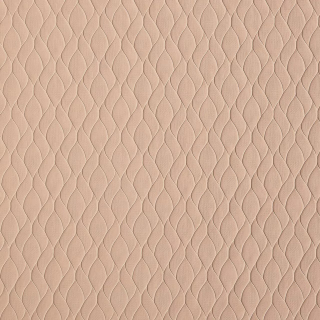 Soft cantaloupe peach small-scale damask fabric with subtle raised pattern