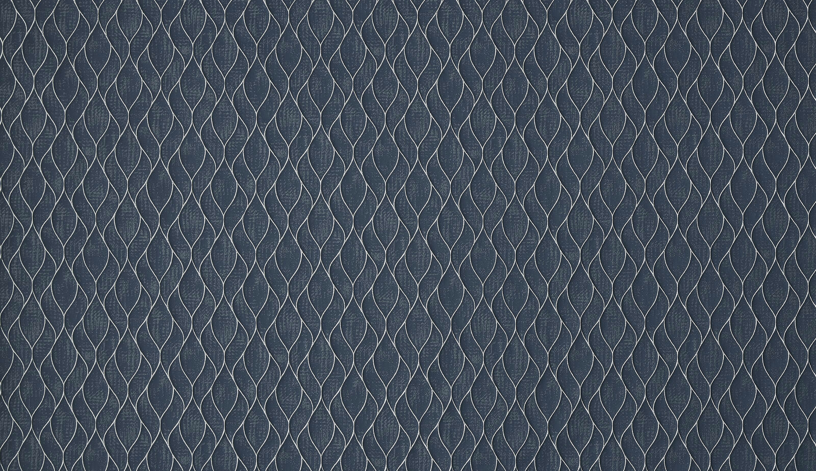Deep indigo damask weave with тонal linear pattern and small-scale repeat