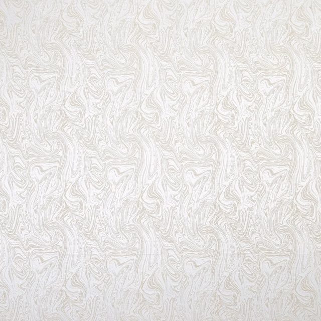 Pale champagne cream woven fabric with flowing marbled texture and soft sheen