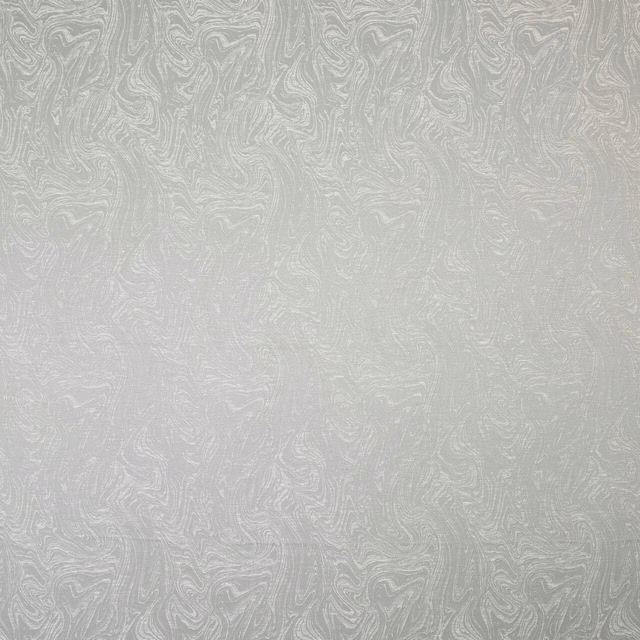 Pale silver-grey textured fabric with a soft swirling woven pattern