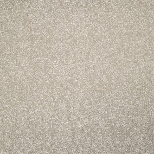 Warm caramel-beige damask fabric with subtle woven teardrop motifs
