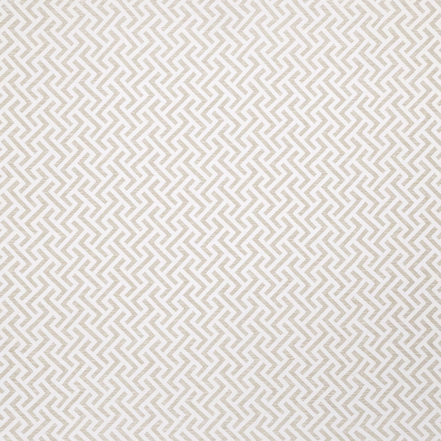 Pale champagne beige chevron weave fabric with small geometric pattern