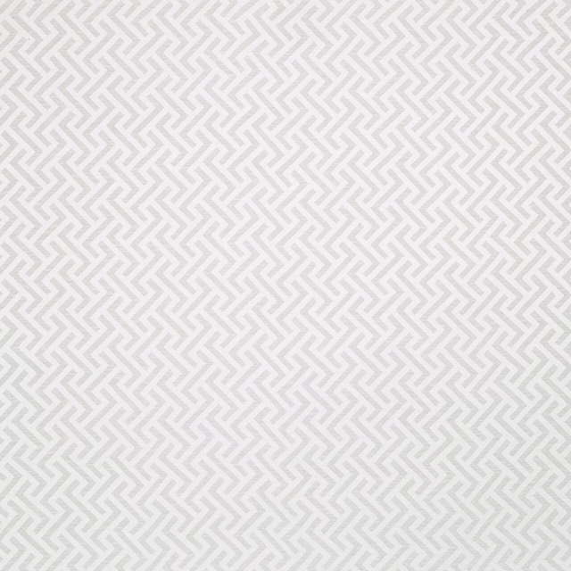 Pale ivory woven fabric with a fine zigzag geometric pattern