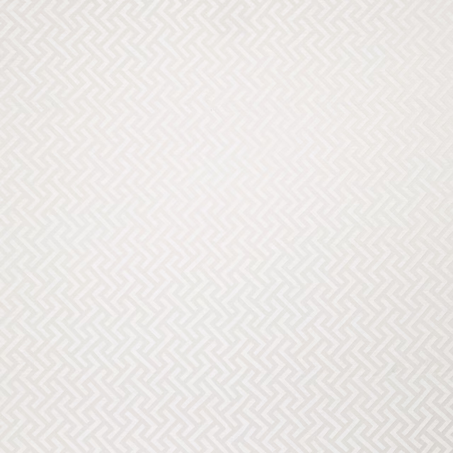 Pale pearl ivory geometric weave swatch with subtle tonal zigzag pattern