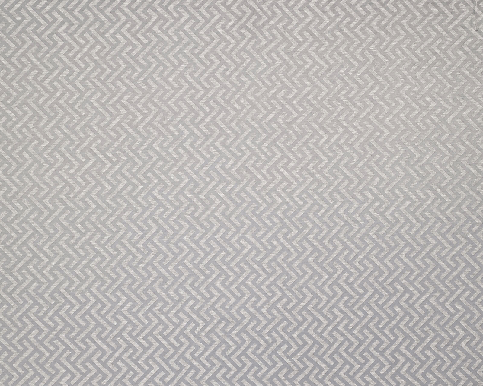 Pale silver-grey zigzag woven fabric with a small geometric repeat