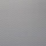 Soft mole-grey woven fabric with a small ivory geometric lattice pattern