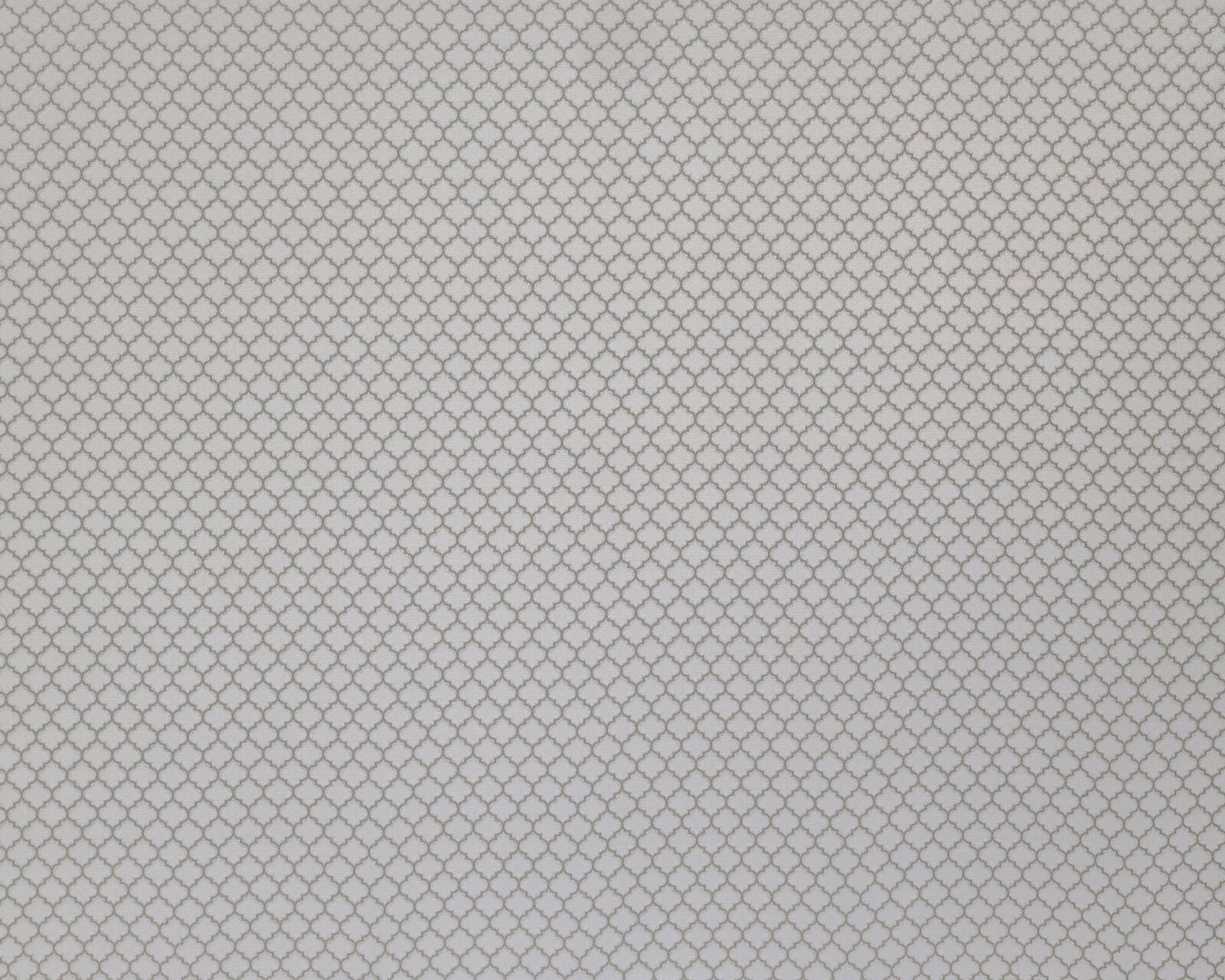 Close-up of pale slate grey small-scale woven lattice fabric