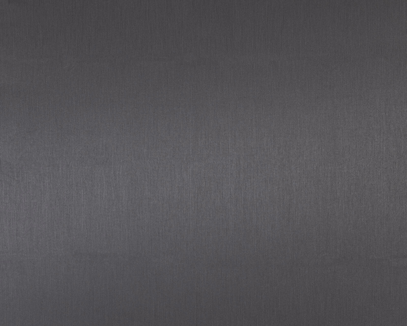 Charcoal grey plain woven fabric swatch with fine vertical texture
