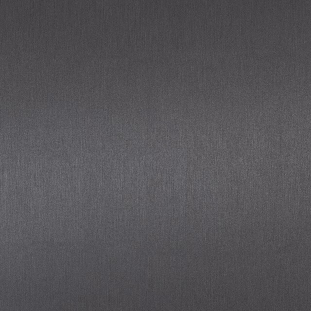 Charcoal grey plain woven fabric swatch with fine vertical texture
