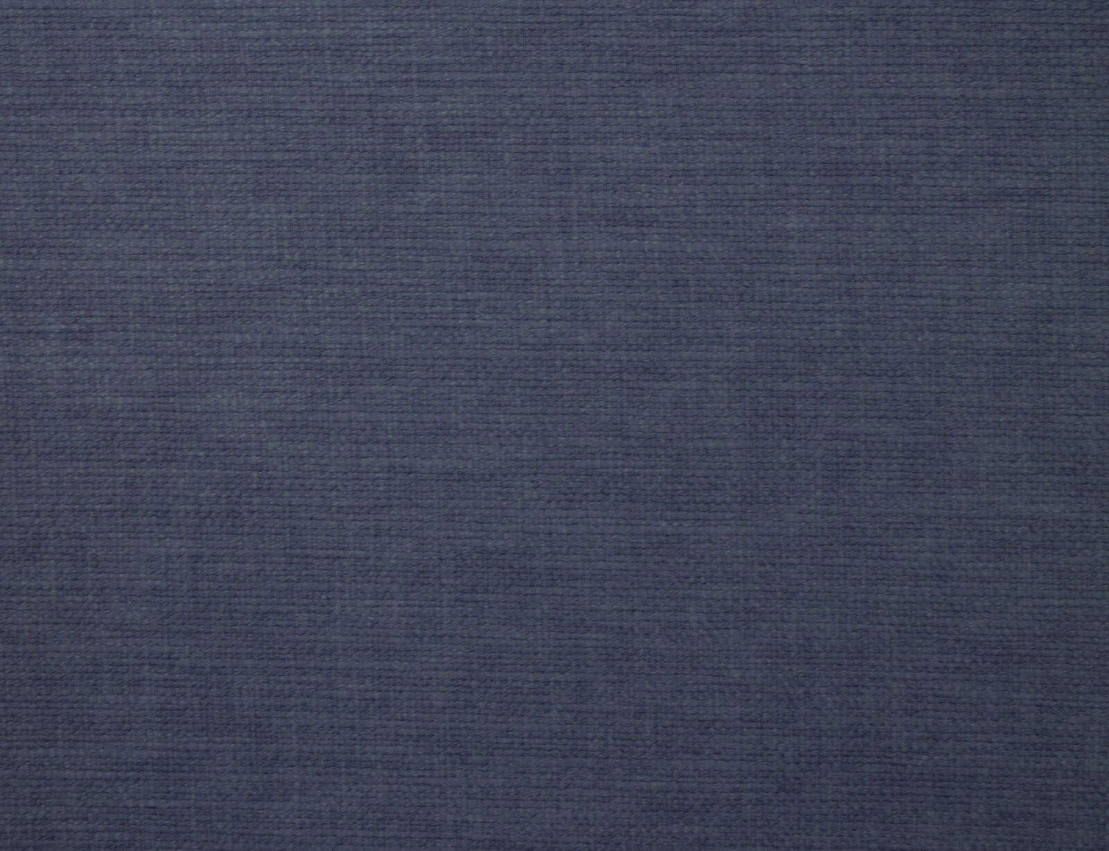 Deep indigo blue plain woven fabric swatch with fine horizontal texture