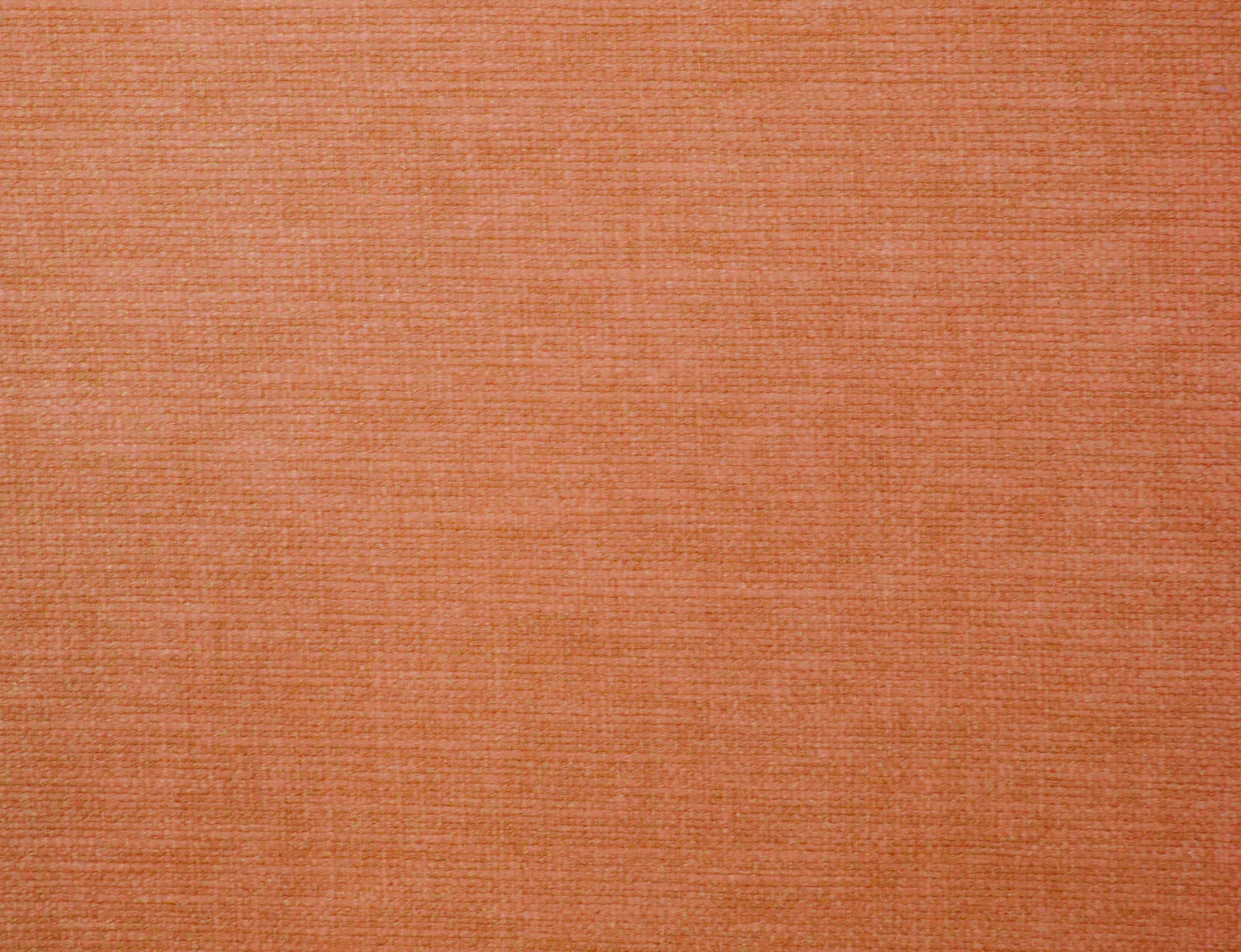 Warm paprika orange plain woven fabric with fine horizontal texture