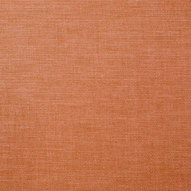 Warm paprika orange plain woven fabric with fine horizontal texture