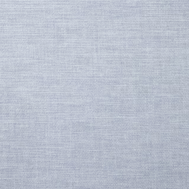 Close-up of a pale powder blue plain fabric with fine horizontal weave