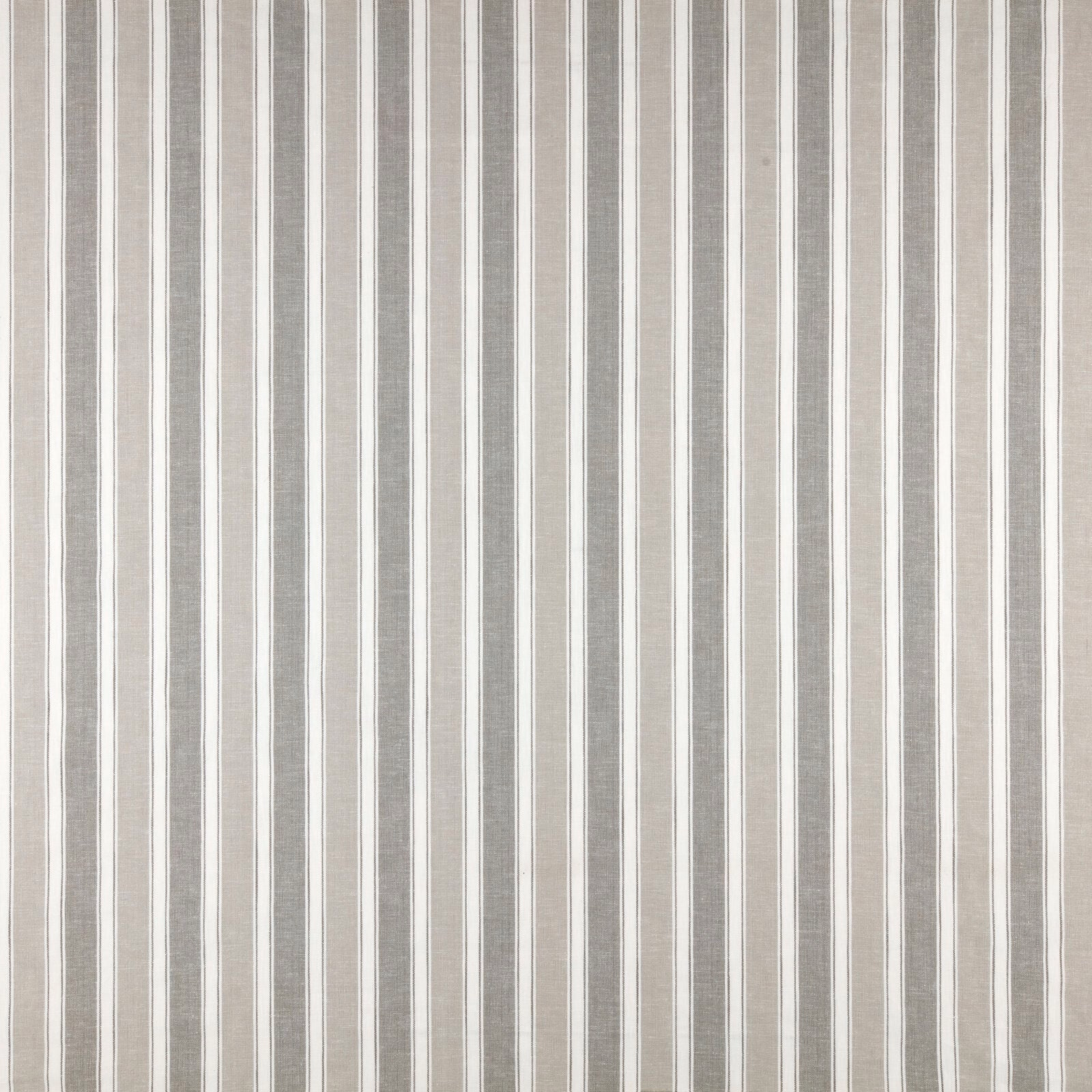 Vertical taupe and cream striped woven fabric with a fine textured surface