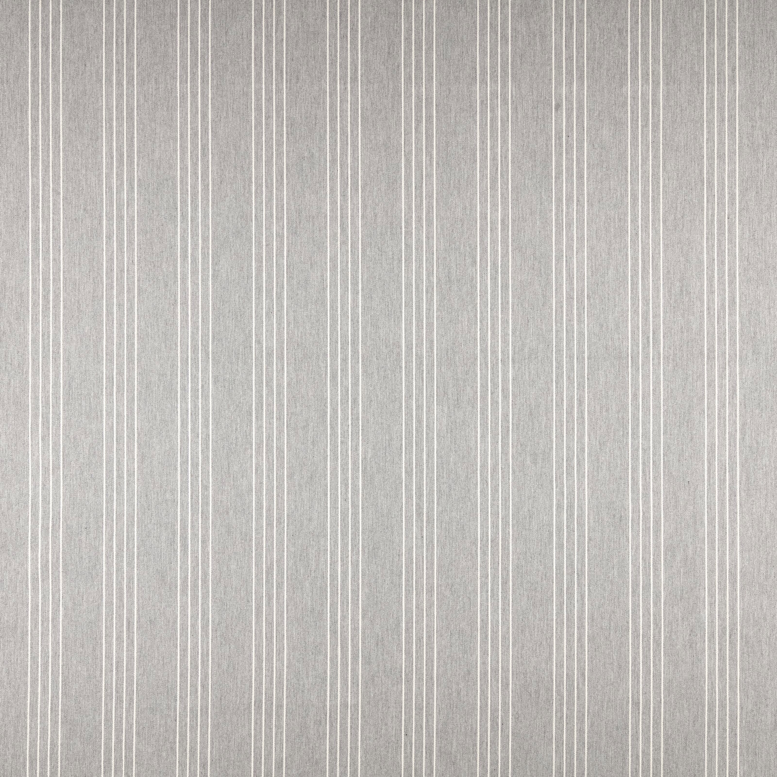 Pale stone-grey striped upholstery fabric with fine vertical pinstripes