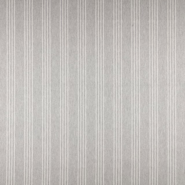 Pale stone-grey striped upholstery fabric with fine vertical pinstripes
