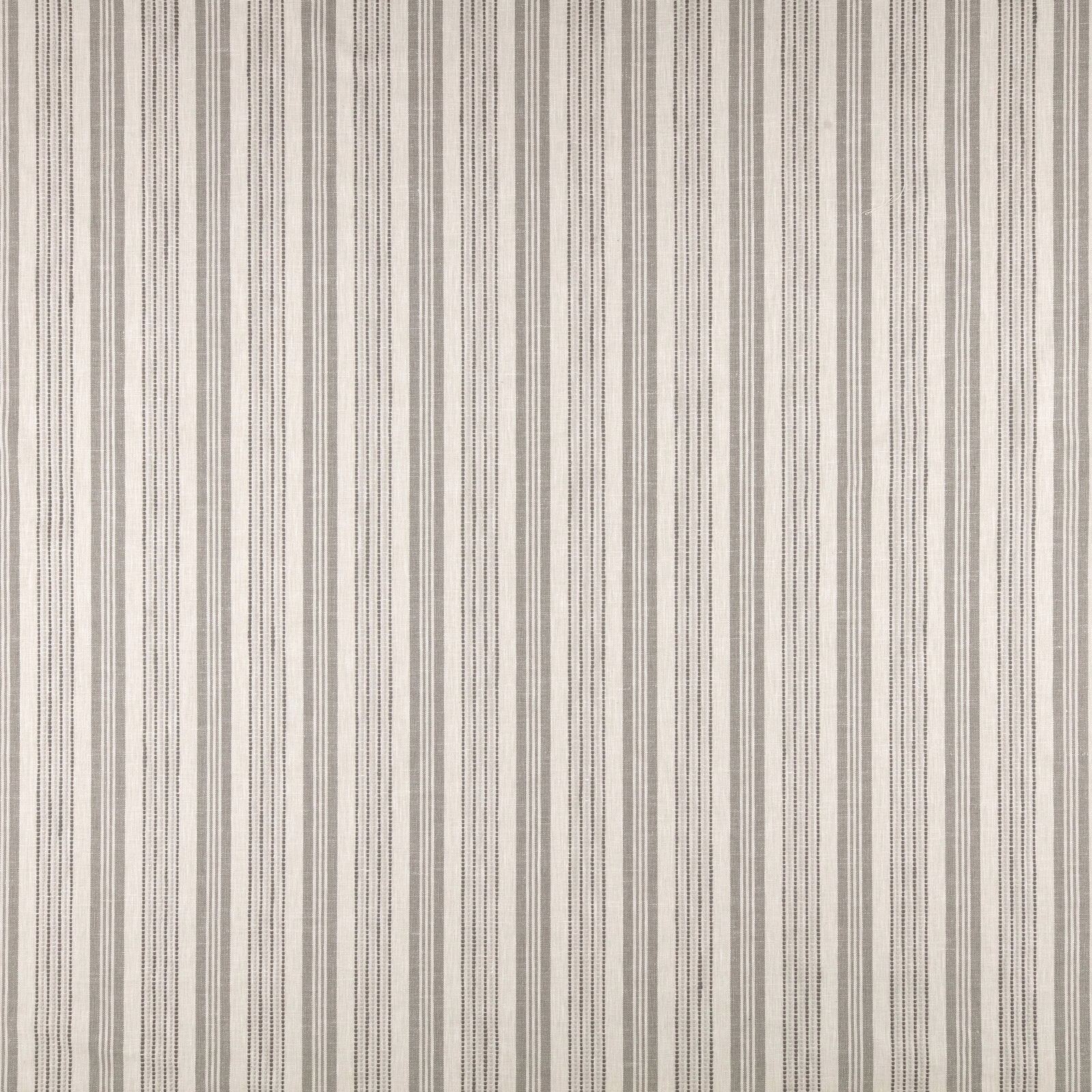 Stone cream striped fabric with fine grey pinstripes and wider vertical bands