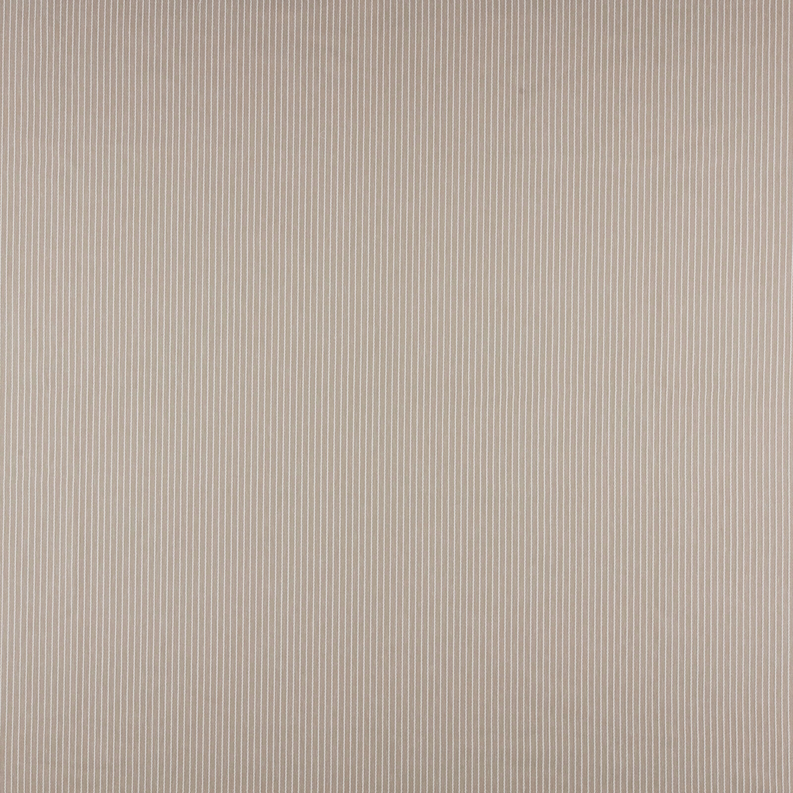 Fine vertical fawn and pale beige striped upholstery fabric with a smooth woven texture