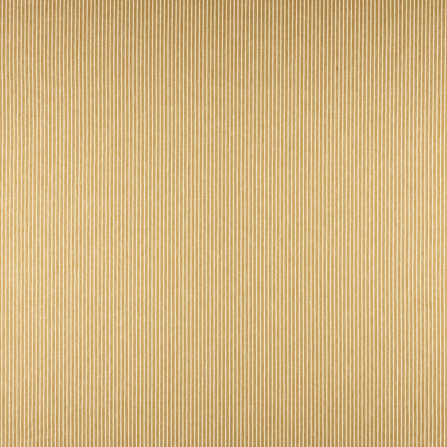 Close-up of soft pollen-yellow vertical pinstripes on a finely woven fabric
