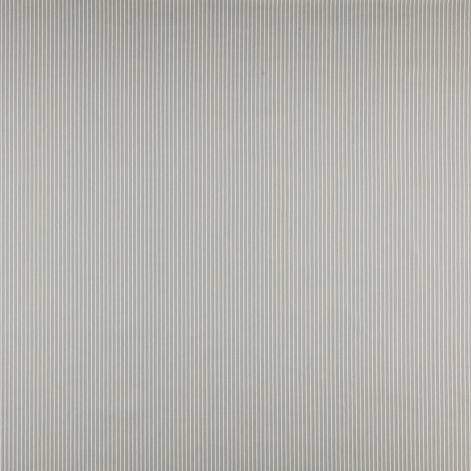 Pale seafoam green fabric with fine vertical white stripes and a smooth woven texture