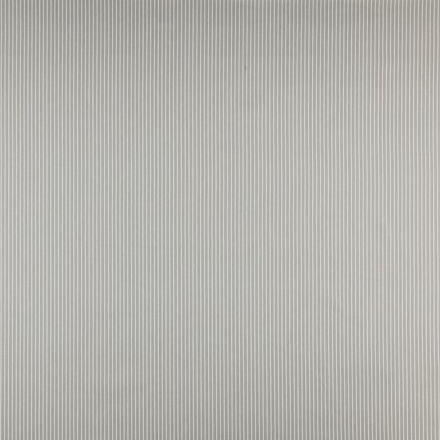 Pale seafoam green fabric with fine vertical white stripes and a smooth woven texture