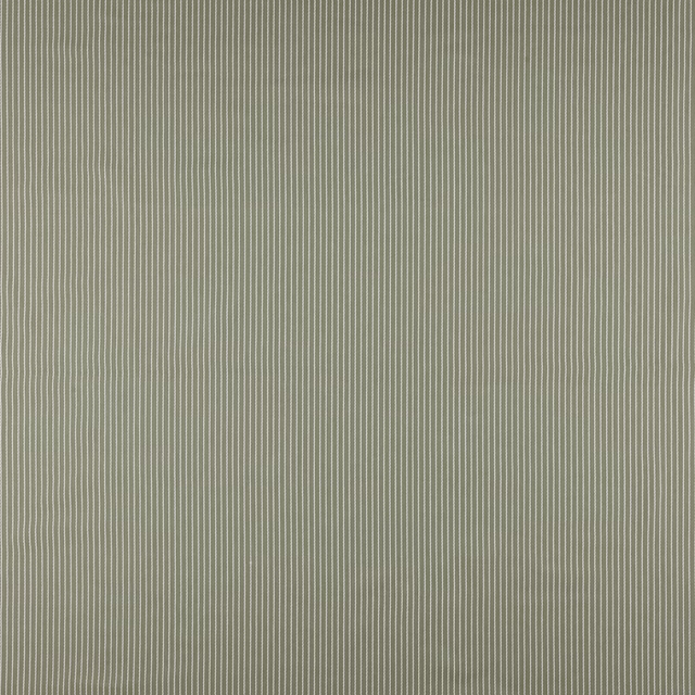 Muted spruce green fabric with fine vertical pale pinstripes