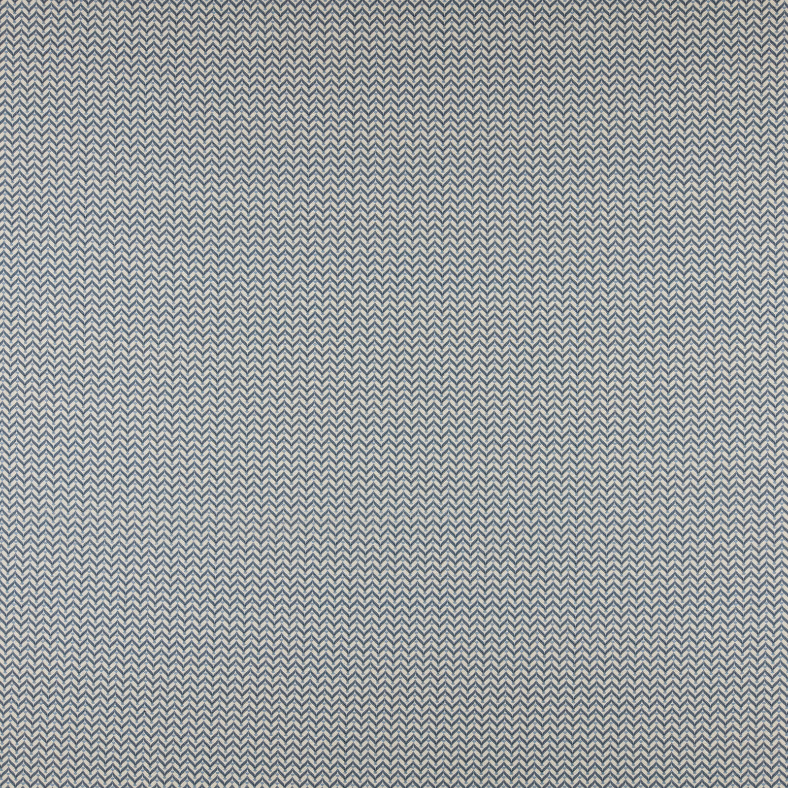 Close-up of a small indigo and pale grey chevron woven fabric