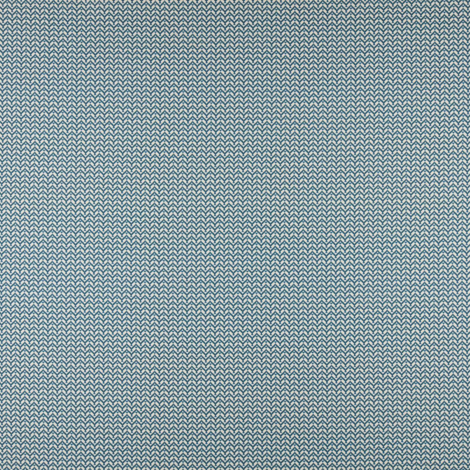 Small blue and pale chevron weave fabric swatch with textured surface