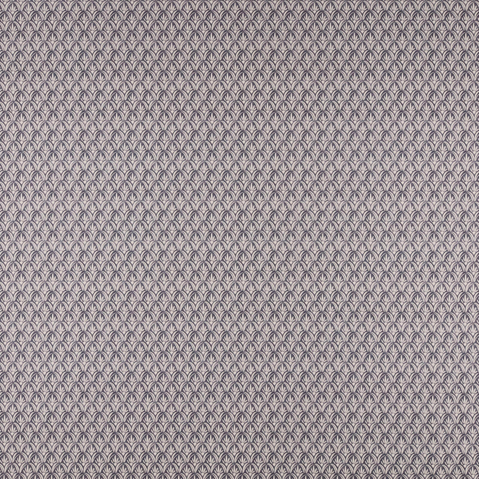 Small repeating traditional motif in soft smoky grey with fine woven texture