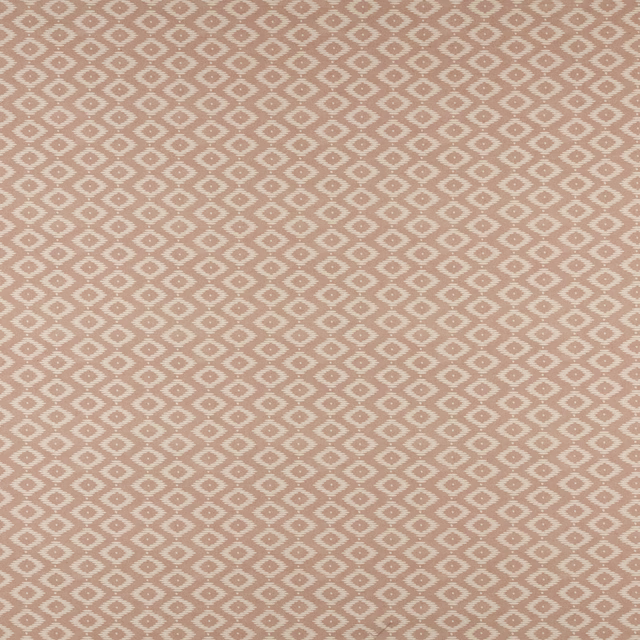 Dusty rose geometric woven fabric with small diamond repeat