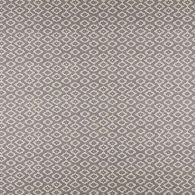 Smoky grey taupe geometric fabric with small diamond repeat and woven texture