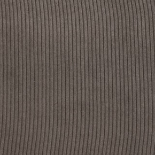 Close-up of warm bark-brown ribbed plain fabric with тонal vertical striations