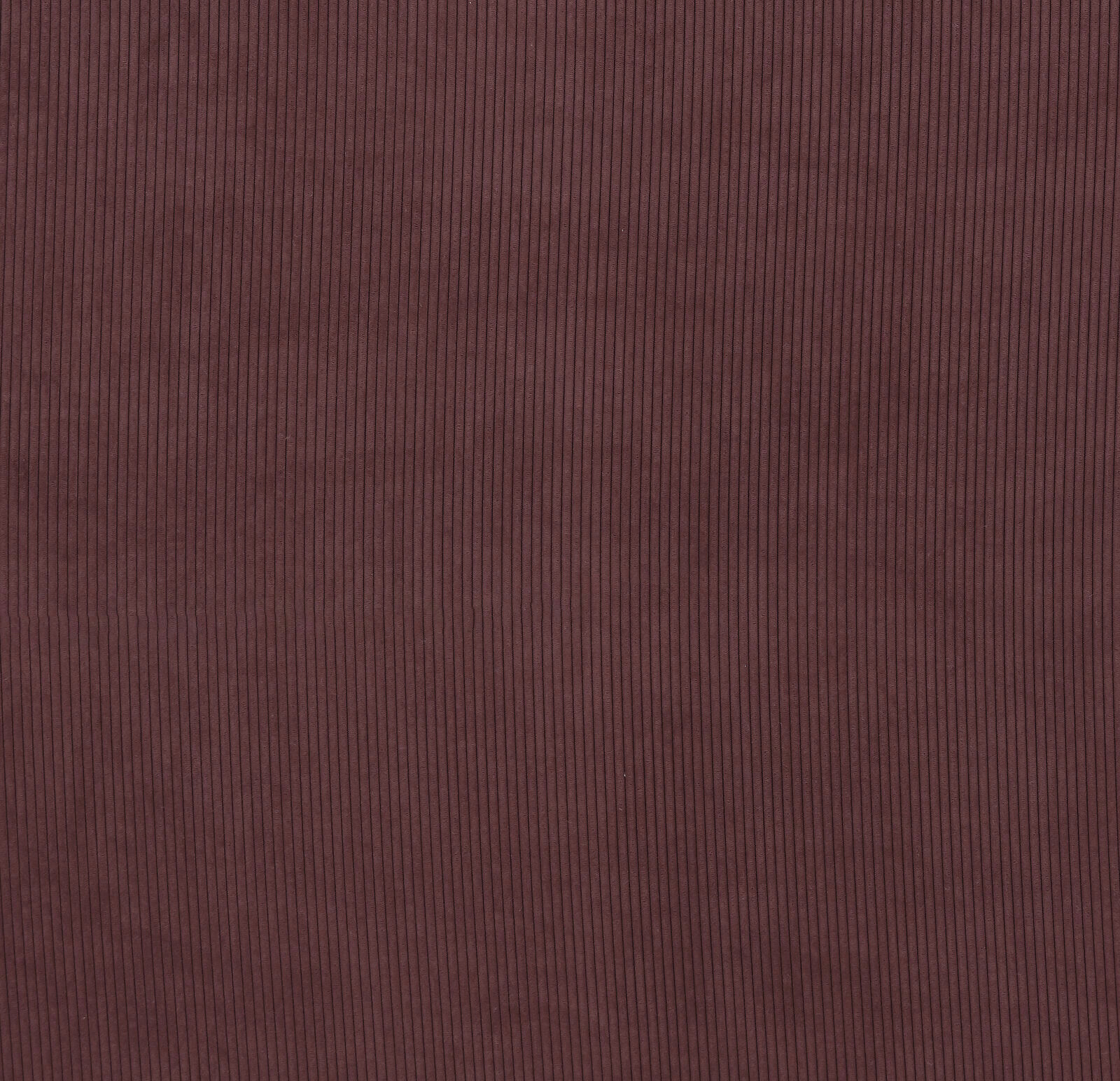 Deep berry burgundy plain fabric with fine vertical rib texture