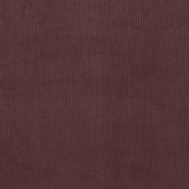 Deep berry burgundy plain fabric with fine vertical rib texture