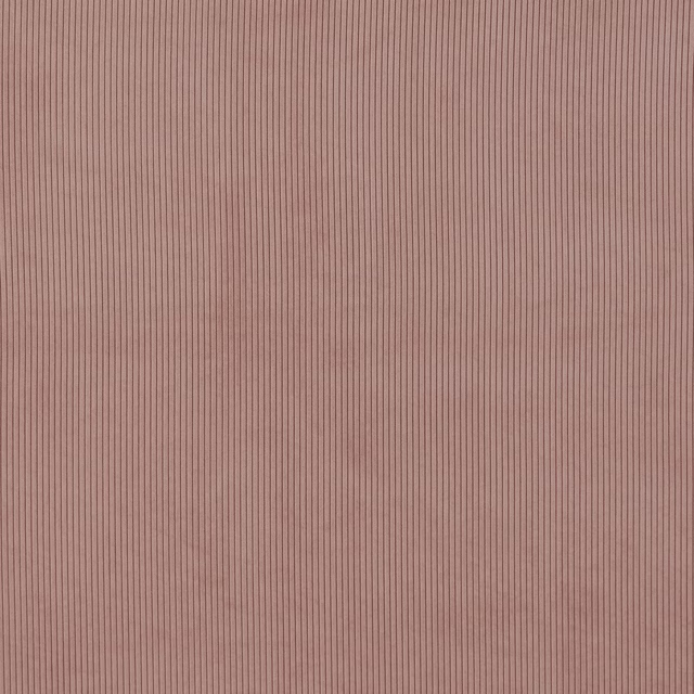 Soft blush pink ribbed plain fabric swatch with fine vertical texture