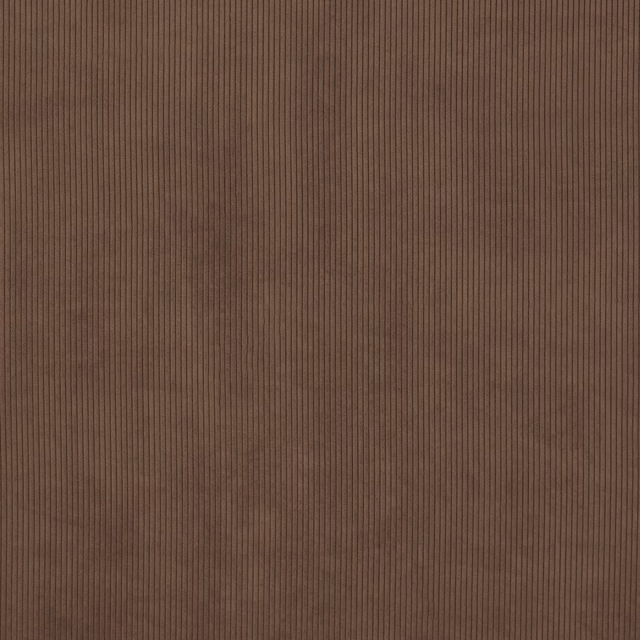 Warm cognac-brown ribbed plain fabric with fine vertical lines