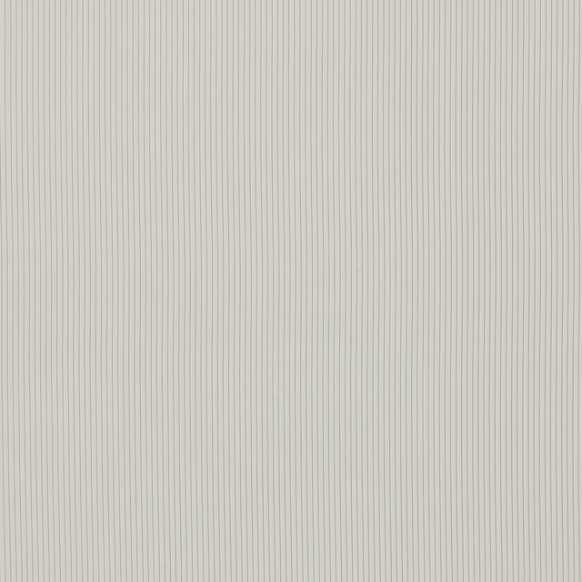 Ivory striped fabric swatch with fine vertical pinstripes and a smooth weave