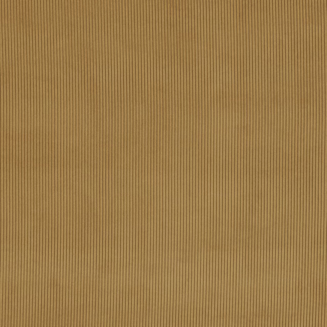 Muted mustard-gold fabric with fine vertical pinstripes and a smooth woven surface