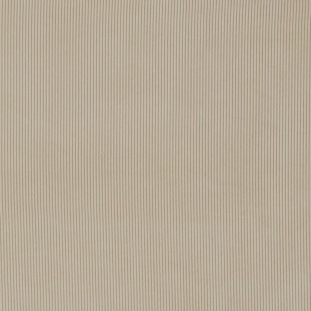 Warm nougat beige fabric with fine vertical pinstripes and a subtle woven texture