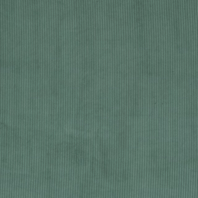 Muted peacock teal plain fabric with fine vertical ribbed stripes