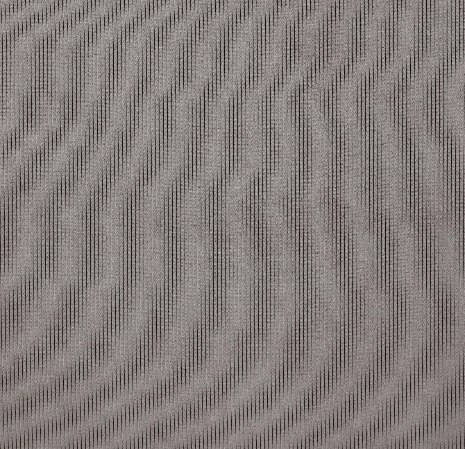 Soft putty taupe fabric with fine vertical pinstripes and a subtle woven texture