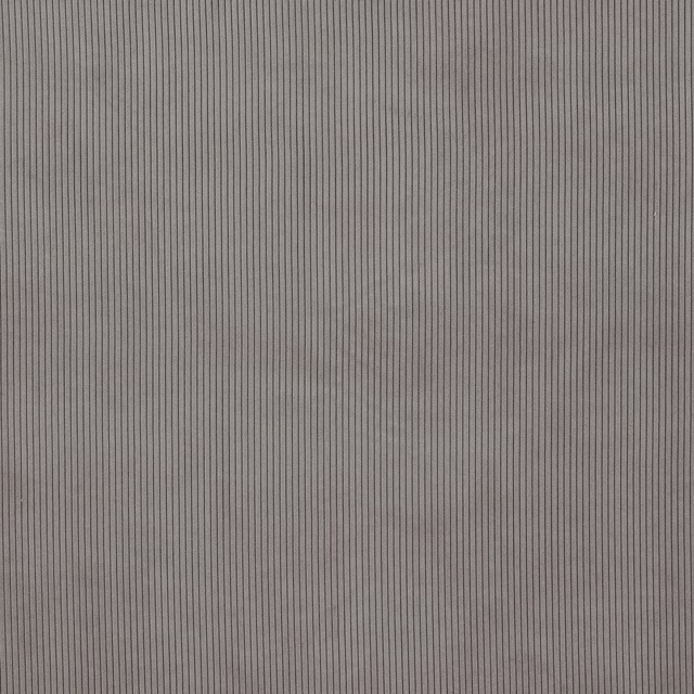 Soft putty taupe fabric with fine vertical pinstripes and a subtle woven texture