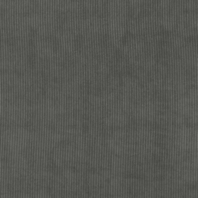 Smoke grey plain woven fabric with fine vertical pinstripe texture