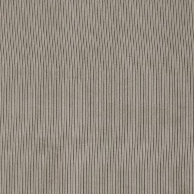 Stone taupe ribbed plain fabric swatch with fine vertical lines