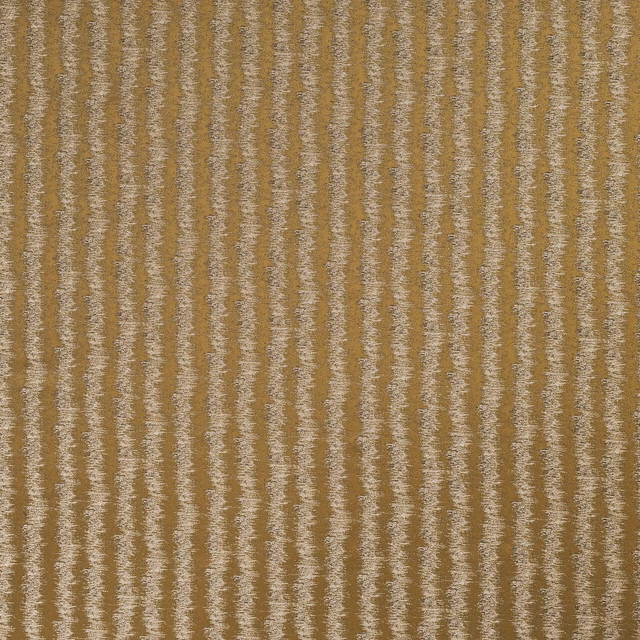 Ochre and cream vertical textured stripe fabric swatch