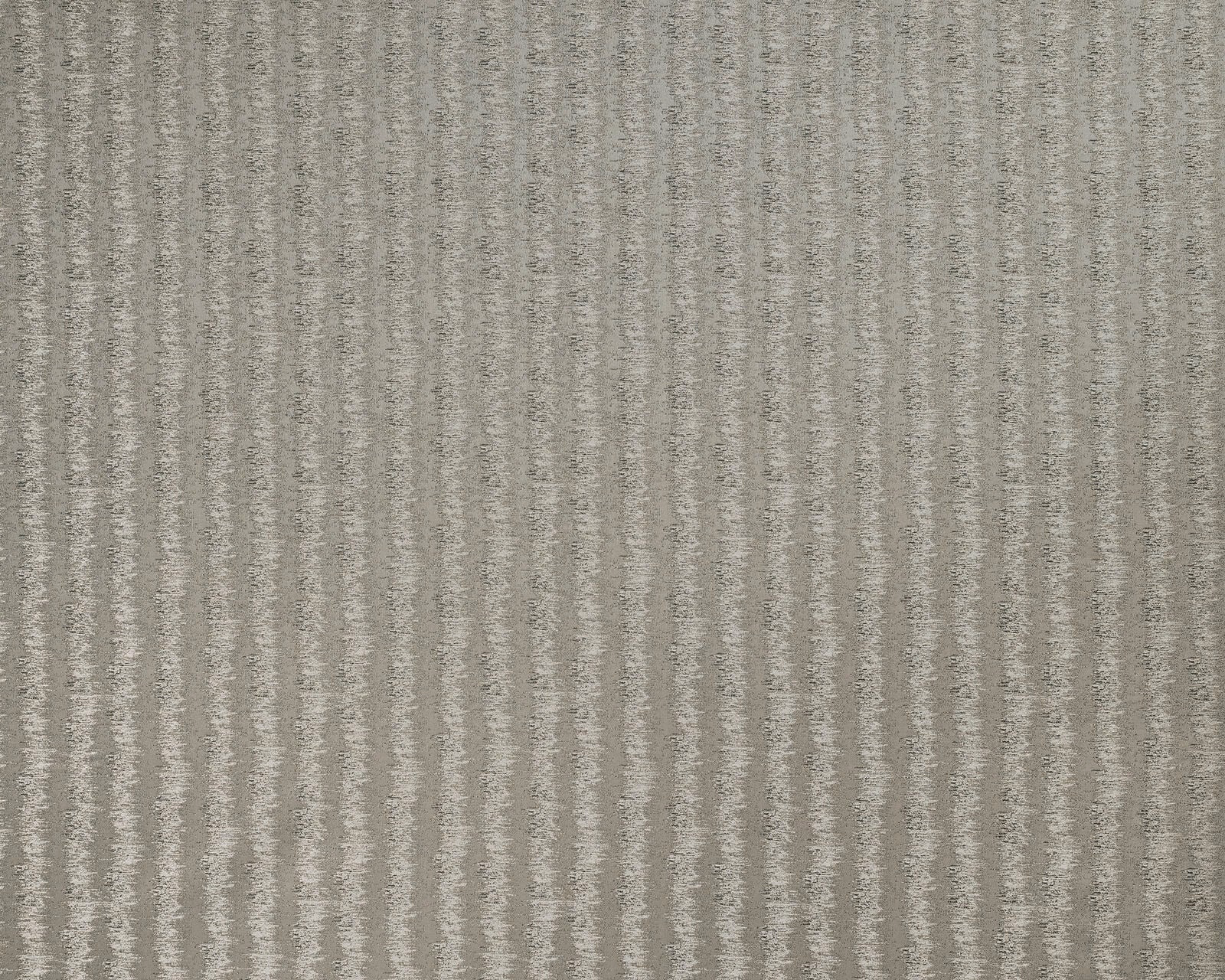 Close-up of Jules Pebble striped fabric in soft pebble taupe with textured vertical bands
