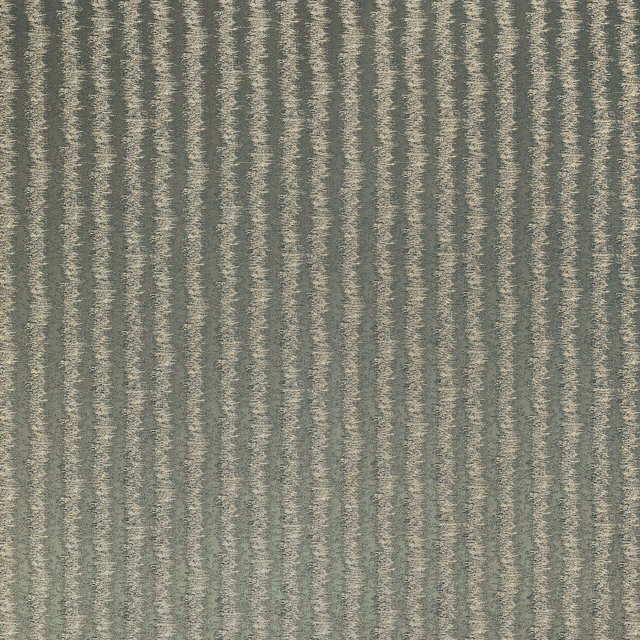 Muted sage green striped woven fabric with narrow pale vertical bands
